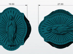 virgin spanish prayer ring 3d print model 3D Print Model