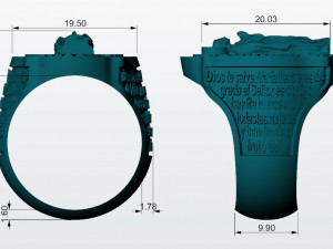 virgin spanish prayer ring 3d print model Modèles 3D en vedette