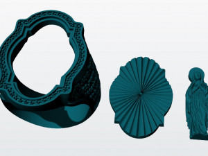 virgin spanish prayer ring 3d print model Modèles 3D en vedette