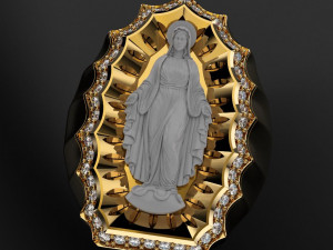 virgin mary ring 3d print model 3D 打印模型