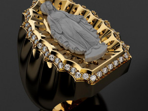 virgin mary ring 3d print model 3D Druckmodell