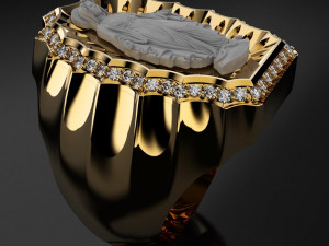 virgin mary ring 3d print model 3D Druckmodell