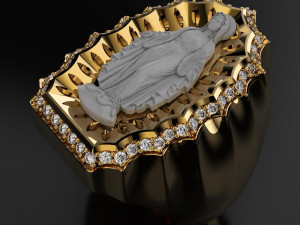 virgin mary ring 3d print model 3D Druckmodell