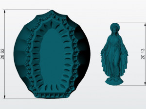 virgin mary ring 3d print model 3D Druckmodell