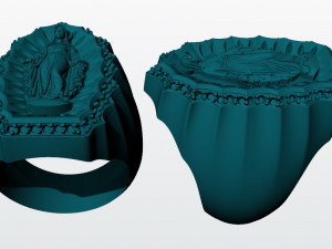 virgin mary ring 3d print model 3D Druckmodell