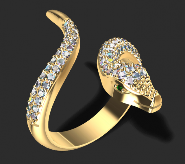 serpent ring 3d print model 3D प्रिंट मॉडल .c4d .max .obj .3ds .fbx .stl .blend 