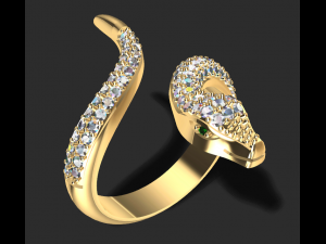 serpent ring 3d print model 3D 打印模型