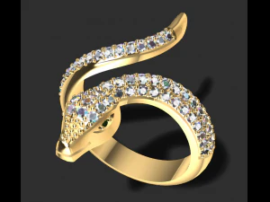 serpent ring 3d print model 3D Print Model