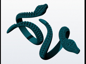 serpent ring 3d print model 3D प्रिंट मॉडल