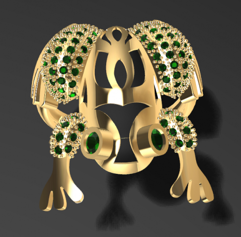 frog ring 3d print model Model Cetak 3D .c4d .max .obj .3ds .fbx .stl .blend 