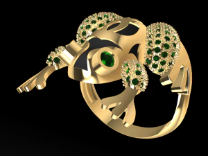 개구리 반지 3D 프린트 모델 3D 프린트 모델