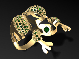 frog ring 3d print model Model Cetak 3D