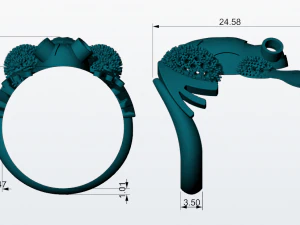 개구리 반지 3D 프린트 모델 3D 프린트 모델