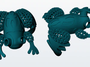 개구리 반지 3D 프린트 모델 3D 프린트 모델