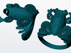 개구리 반지 3D 프린트 모델 3D 프린트 모델