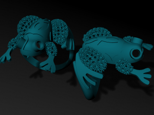 frog ring 3d print model Model Cetak 3D