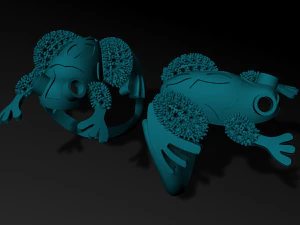 개구리 반지 3D 프린트 모델 3D 프린트 모델
