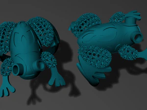 개구리 반지 3D 프린트 모델 3D 프린트 모델