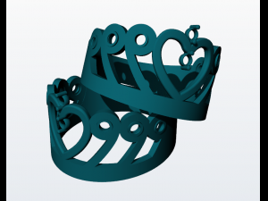 birthday crown ring free 3d print model 3D-printmodel