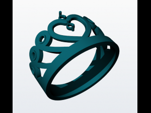 birthday crown ring free 3d print model 3D-printmodel