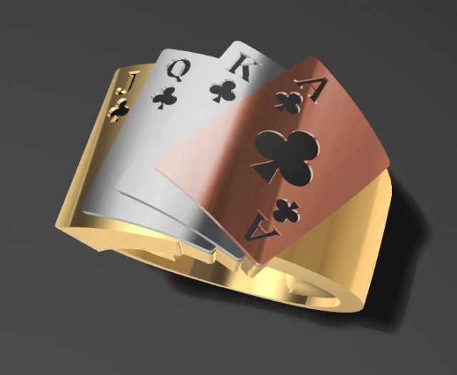 poker ring 3d print model Modello di stampa 3D .c4d .max .obj .3ds .fbx .stl .blend 