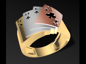poker ring 3d print model Modello di stampa 3D