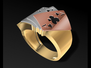 poker ring 3d print model Modello di stampa 3D
