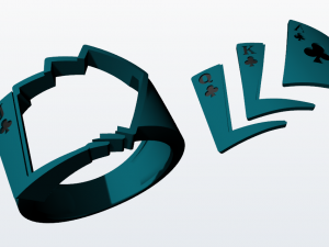 poker ring 3d print model Modello di stampa 3D