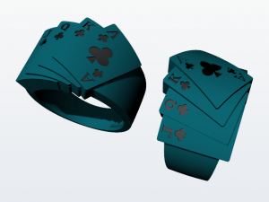 poker ring 3d print model Modello di stampa 3D