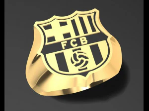 mod&egrave;le d'impression 3D de la bague du FC Barcelone Modèles 3D en vedette