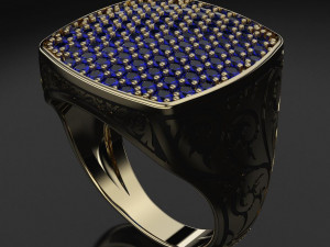 atolyestone hand engraved ring for men 3d print model 3D 打印模型