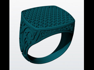 atolyestone hand engraved ring for men 3d print model 3Dプリントモデル