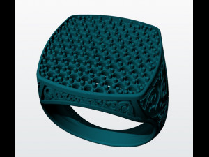 atolyestone hand engraved ring for men 3d print model 3Dプリントモデル