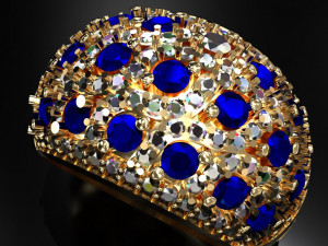 zafiro and diamond rings 3d print model 3D 打印模型