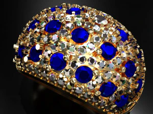 扎菲罗和钻石戒指 3D 打印模型 3D 打印模型