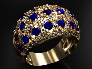 zafiro and diamond rings 3d print model Modelo de impresión 3D