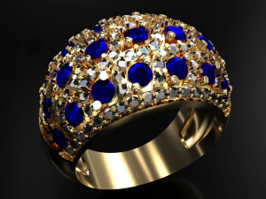 zafiro and diamond rings 3d print model 3D Print Model