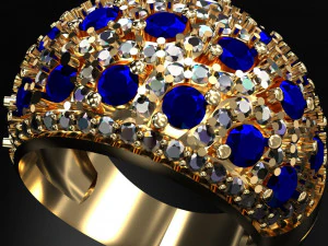 zafiro and diamond rings 3d print model 3D Print Model