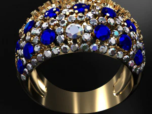 zafiro and diamond rings 3d print model 3D Print Model