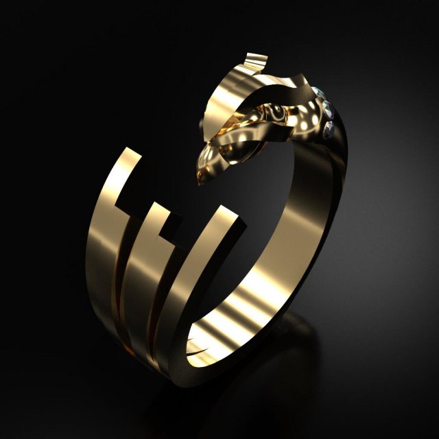 condor ring 3d print model 3D Print Model .c4d .max .obj .3ds .fbx .stl .blend 