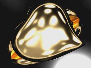 heart infinity ring 3d print model 3D 打印模型