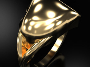heart infinity ring 3d print model Modelo de Impressão 3D