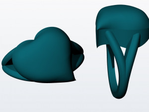 heart infinity ring 3d print model Modelo de Impressão 3D
