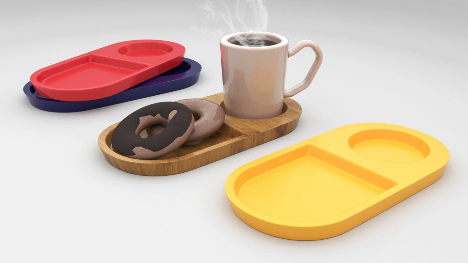 Breakfast Plate 01 3D Print Model .c4d .max .obj .3ds .fbx .stl .blend 