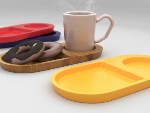 Breakfast Plate 01 3D Print Model