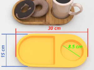 Breakfast Plate 01 3D Print Model