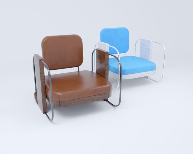 armchair by liberi 3D Model .c4d .max .obj .3ds .fbx .stl .blend