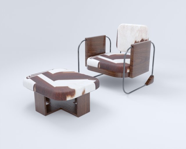 modern chair table Modelo 3D .c4d .max .obj .3ds .fbx .stl .blend 