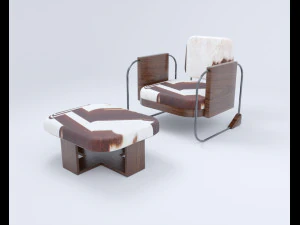 tavolo sedia moderna Modello 3D