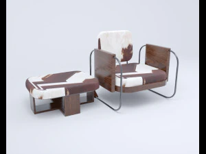 modern chair table 3D Model